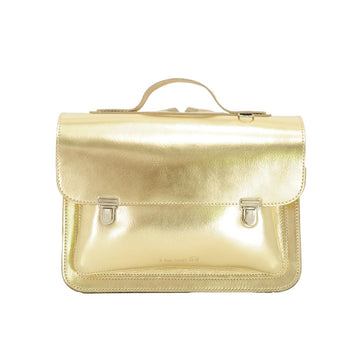 Lederen kleutertas - Gold